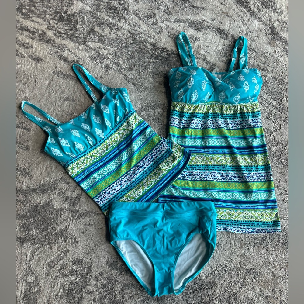Lands End Tanki Top, Extra Long Tanki Top and Bottom Set Women’s 8/Medium